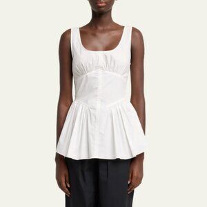 Proenza Schouler White Label Bader Sleeveless Stretch Poplin Top Size 0